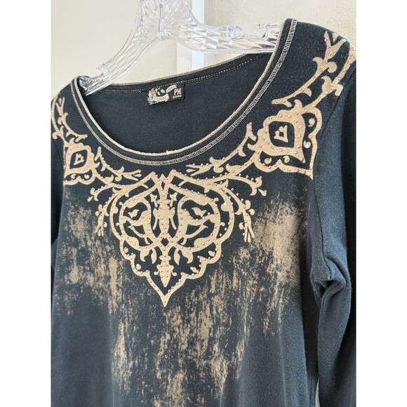 Sugar Vanilla Los Angeles Beloved Burnout Top PM Rhinestone Gothic Y2K USA - Picture 7 of 8